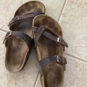 Birkenstock Mayari size 38 brown oiled leather